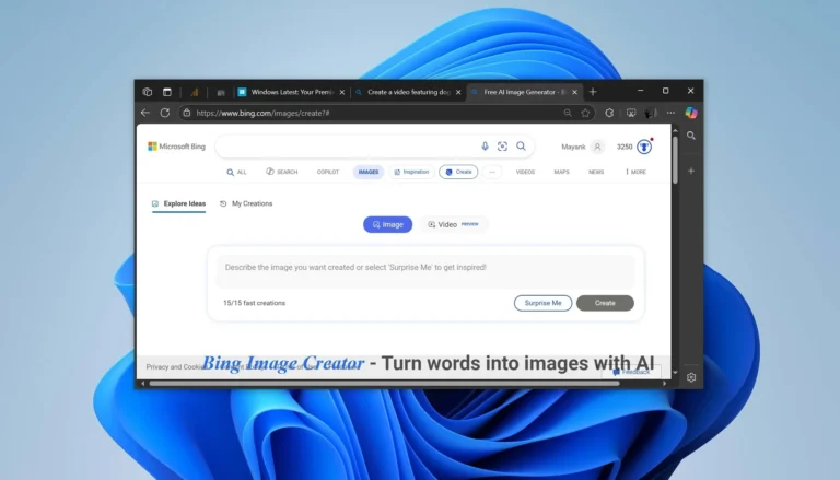صانع فيديو Bing: أنشئ مقاطع فيديو بالذكاء الاصطناعي مجانًا مع سورا!